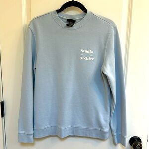 Men’s H&M Studio Archive sweater 60% Cotton 40% polyester light blue slim fit